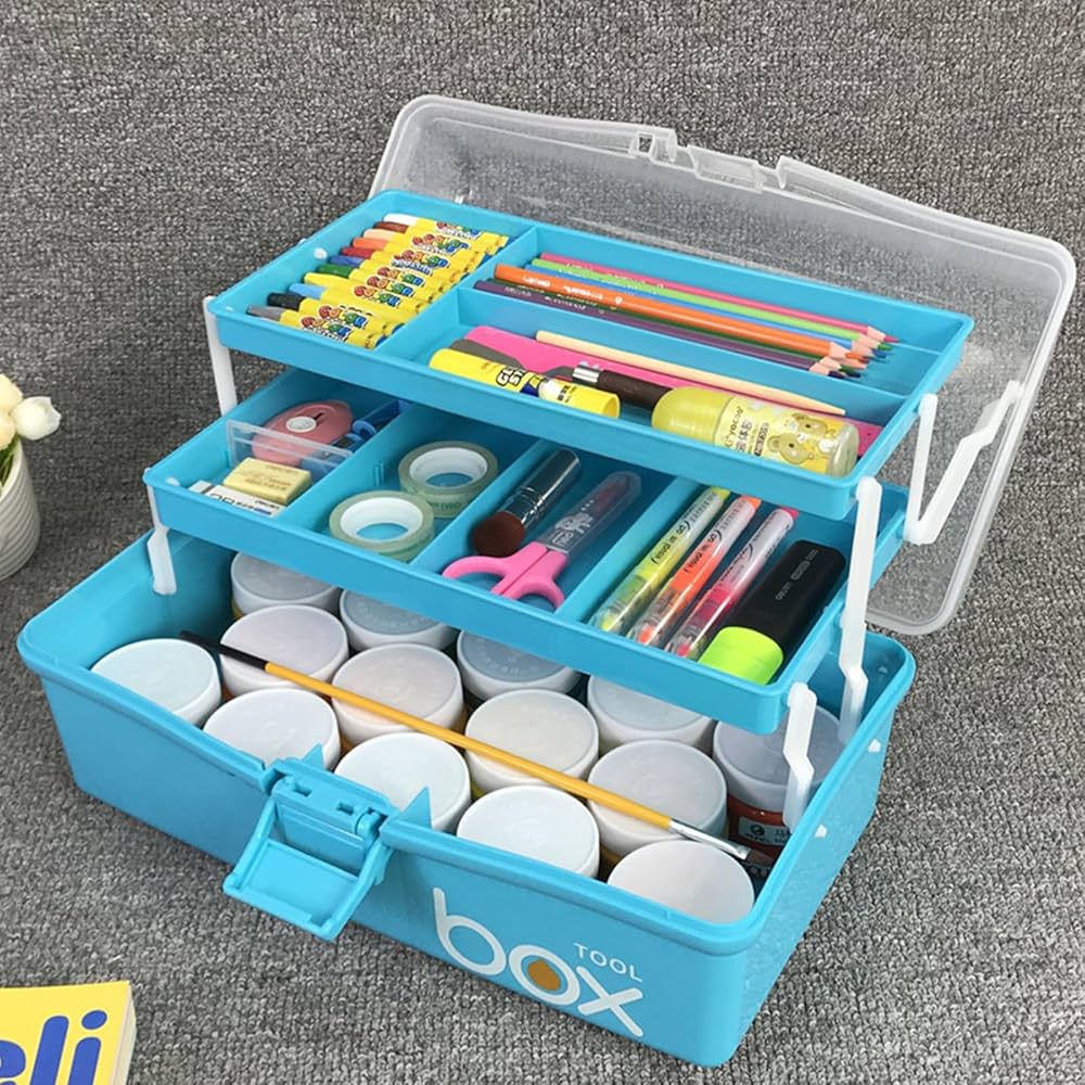 Amazon.co.jp: NUOLUX ツールボックス 工具収納 三層 小物収納ケース