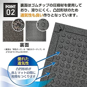 Amazon.co.jp: MUSCLE FACTORY ゴムフロアマット 20mm トレーニング