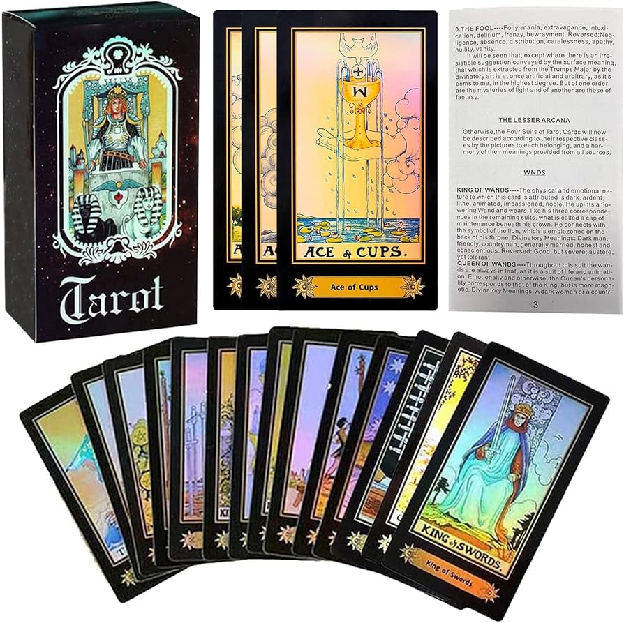 LHKJ 78 Tarot Cards Set,Tarot Deckwith English Instructions