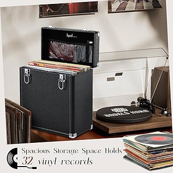 Amazon.com - Hododou Vinyl Record Storage Box with Lock Record