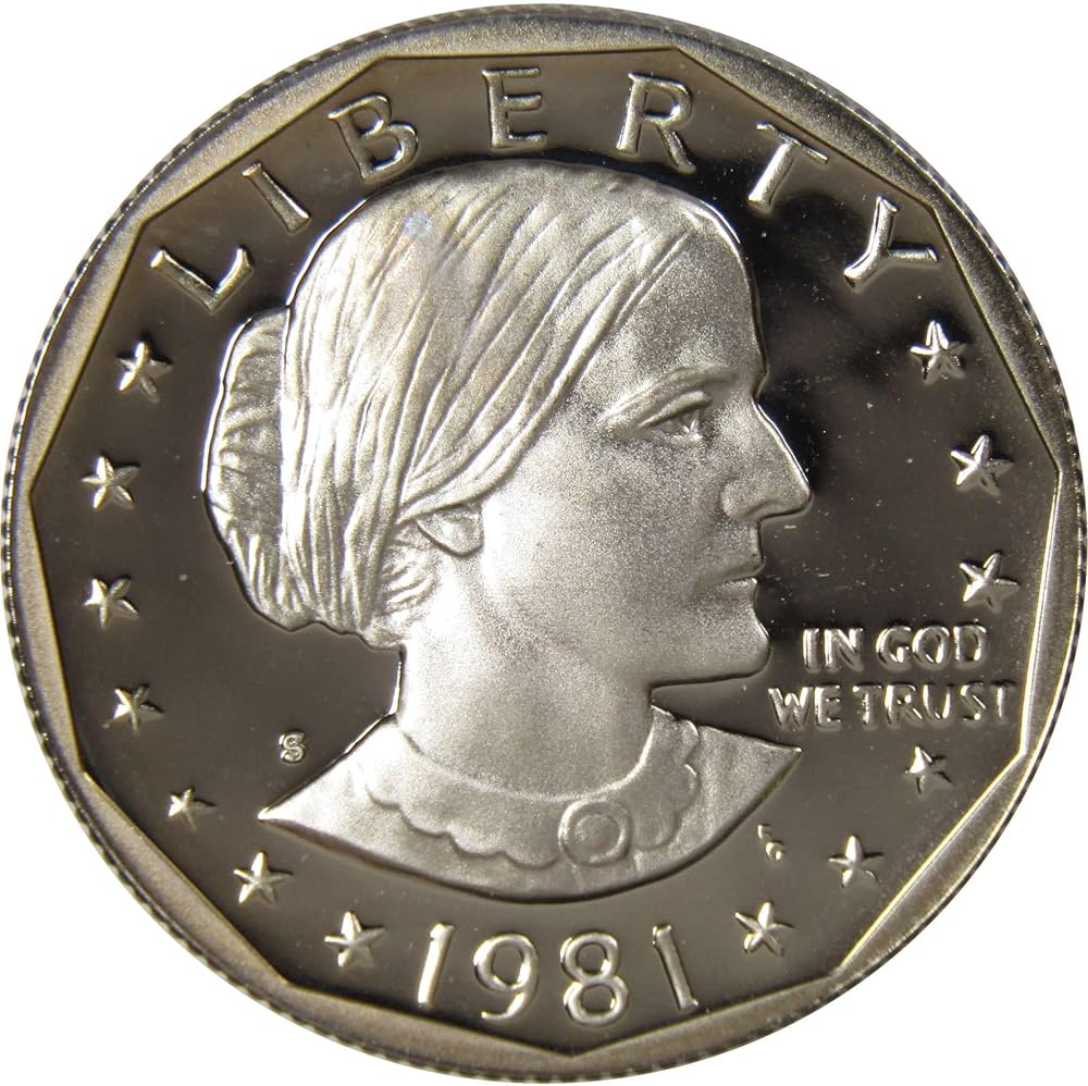 1981 S Type 2 Susan B Anthony Dollar Choice Proof SBA $1 US Coin