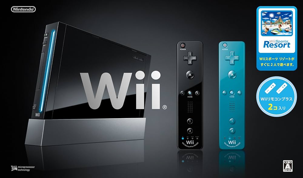 Amazon.co.jp: Wii本体 (クロ) Wiiリモコンプラス2個、Wiiスポーツ