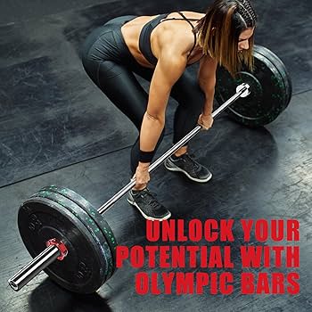 Amazon | オリンピックバーベルバー 7フィート 筋力トレーニングバー
