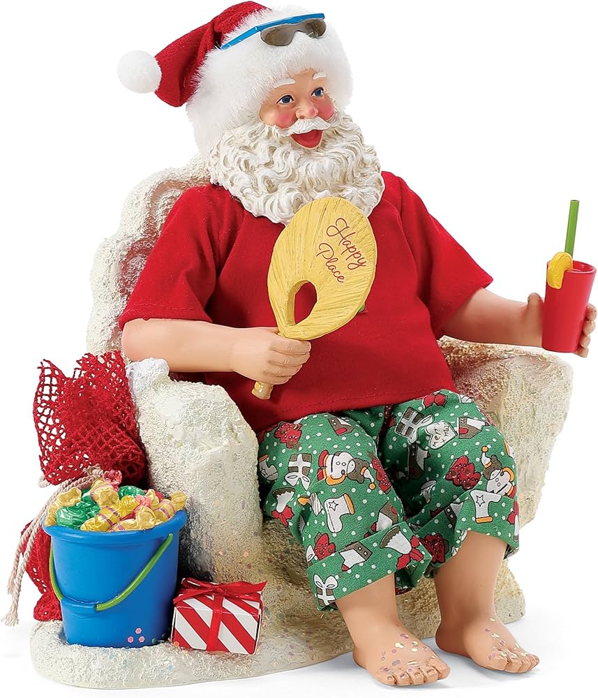 Amazon.com: Department 56 Possible Dreams Santa by The Sea Happy