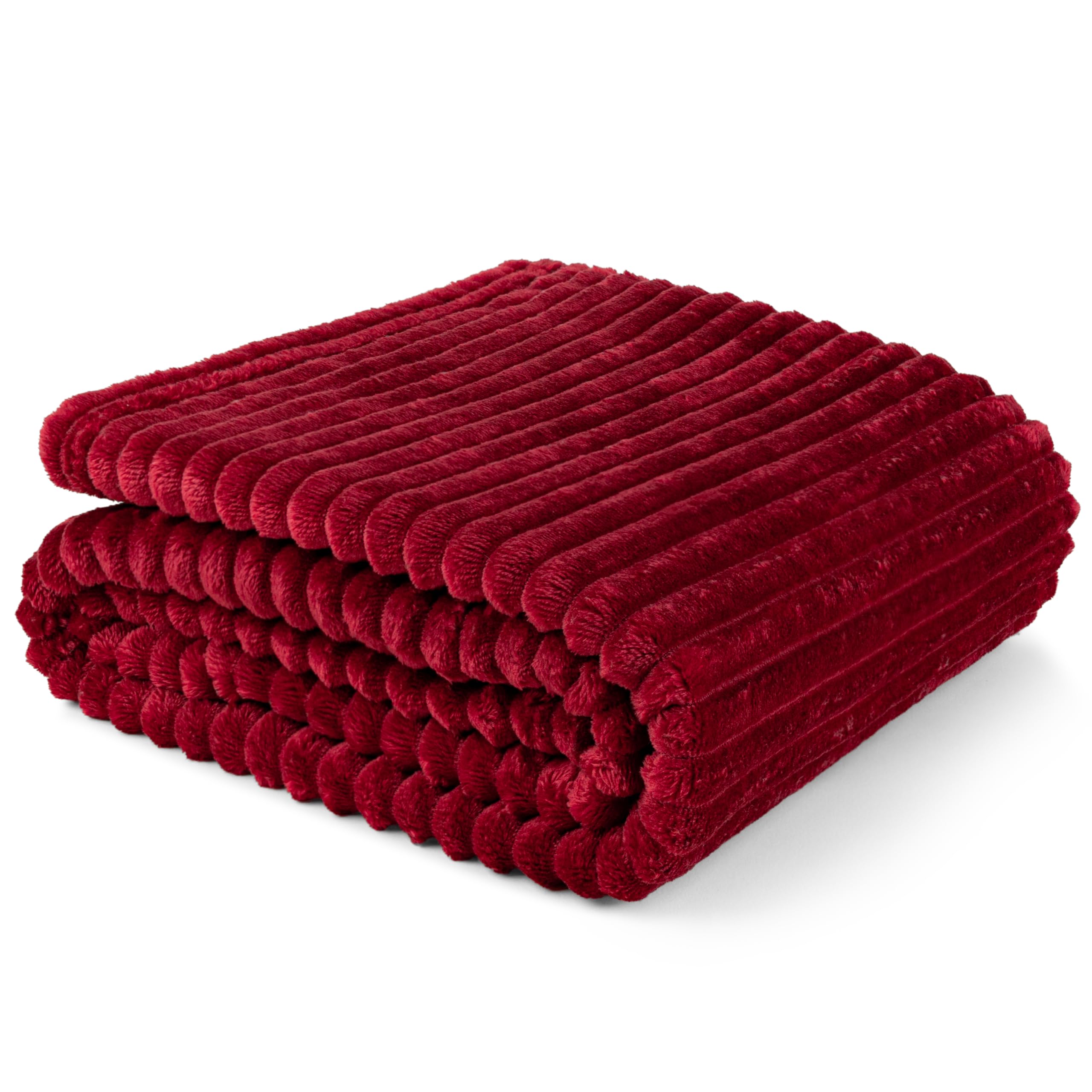 Amazon.com: PAVILIA Super Soft Fleece Throw Blanket Twin Burgundy