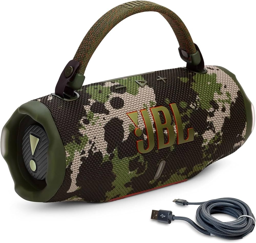 Amazon.com: JBL Charge 6 (Squad) + Bundle with USB-C Braided Cable