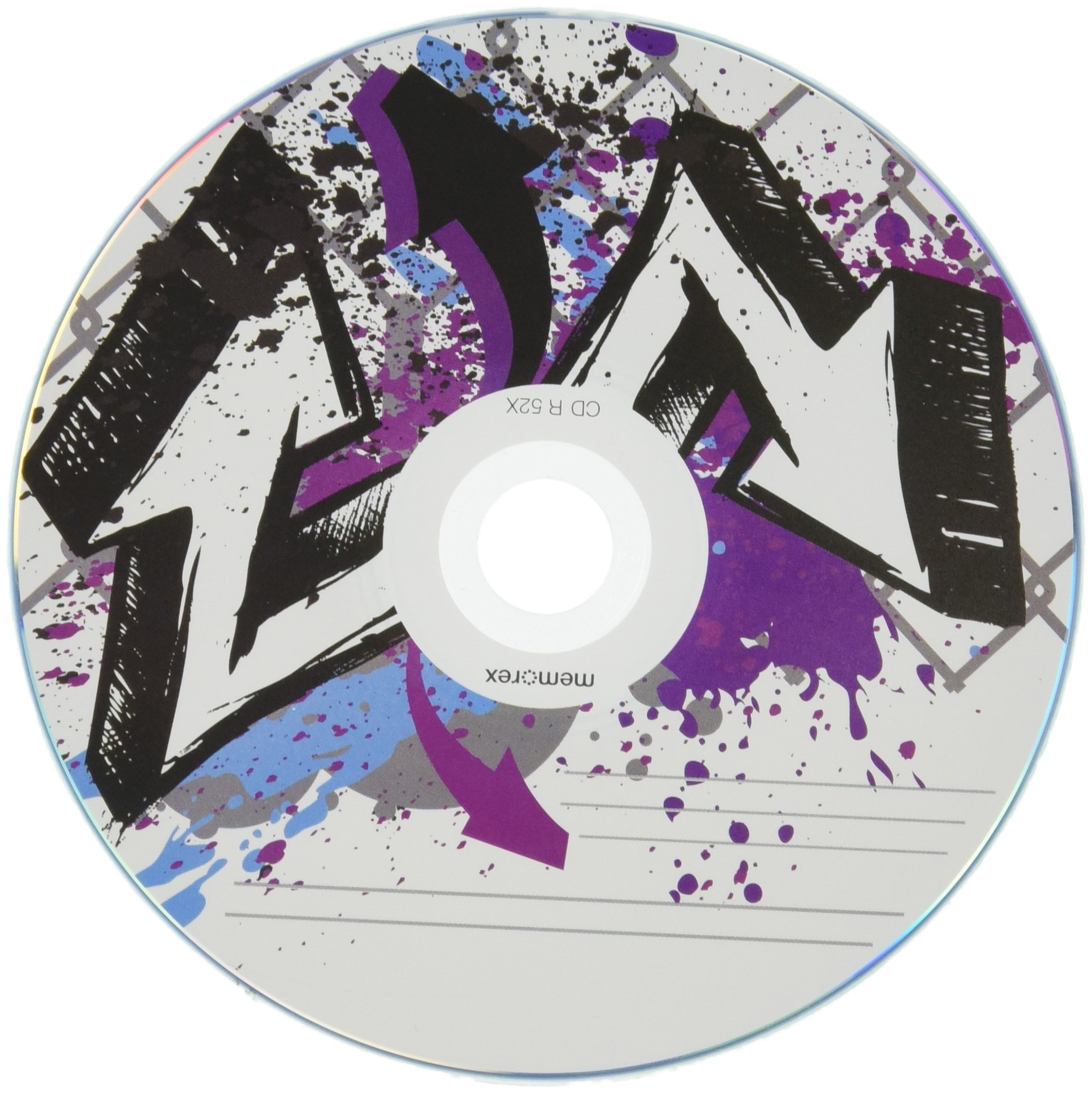 Amazon.com: Memorex 700MB 52X CDR 10 Pack Blister, Graffiti Design