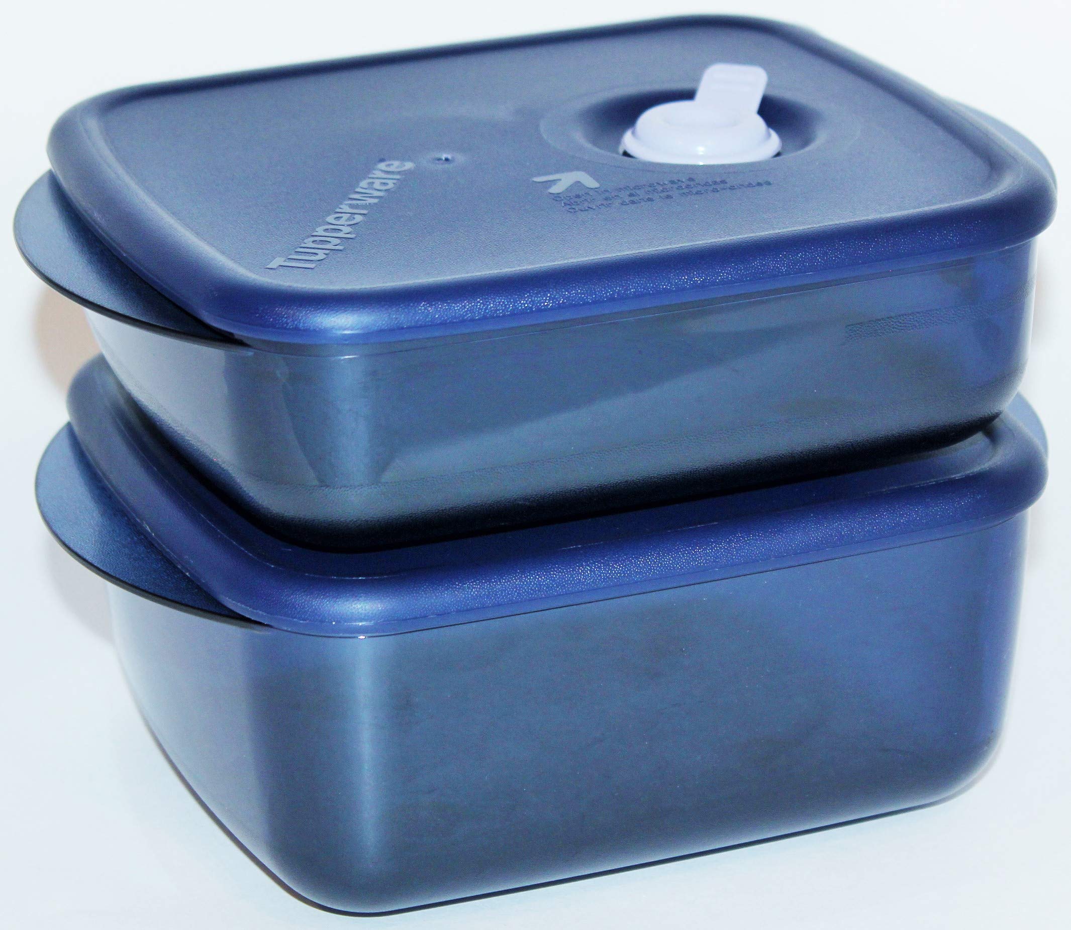 Amazon.com: Tupperware Set of 2 Vent N Serve Medium Rectangles 2.5