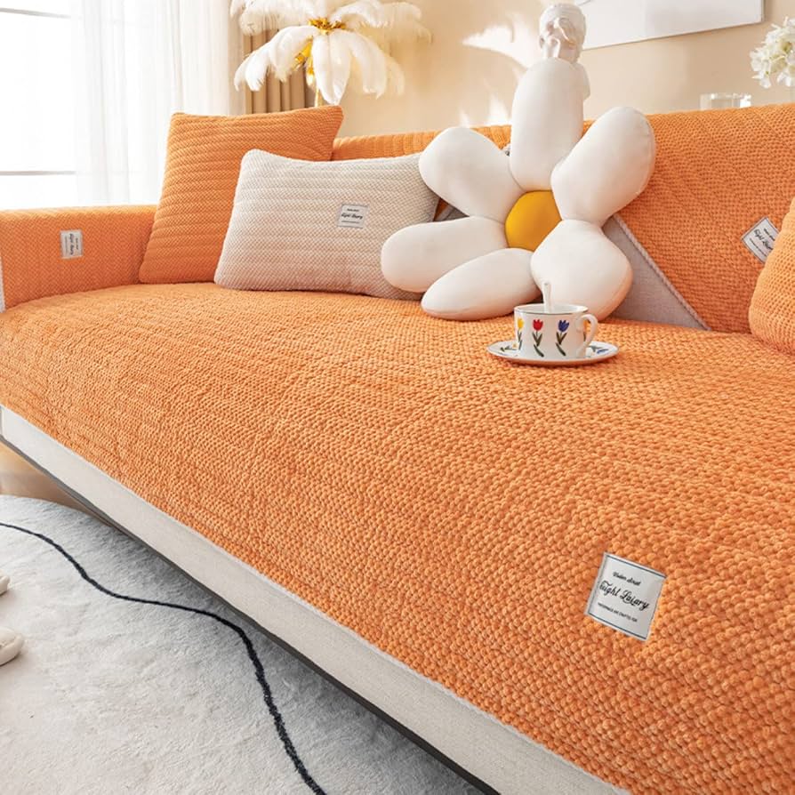 Amazon｜[SDGYS3G] 北欧 ソファパッド オレンジ ソファカバー ソファー