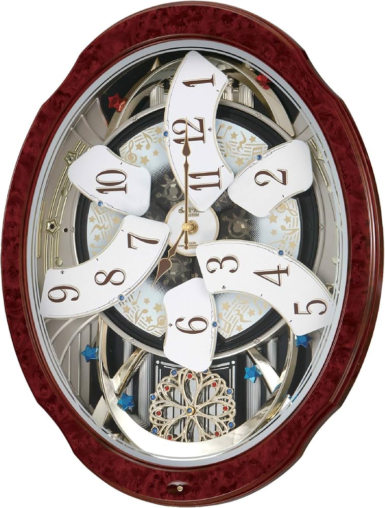 Amazon.co.jp: リズム(RHYTHM) 掛け時計 電波 アナログ からくり