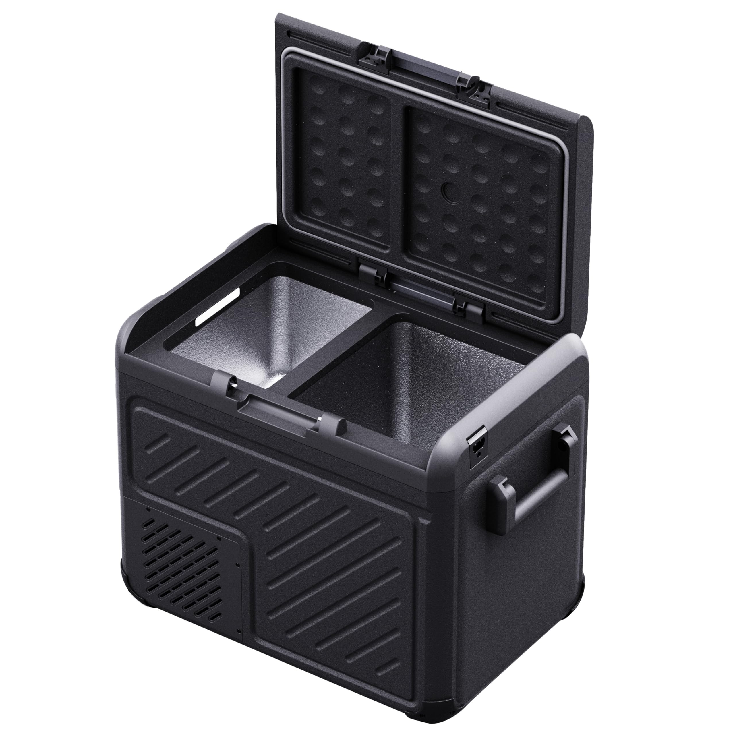 Amazon.co.jp: 車載冷蔵庫 46L -22℃~20℃ ポータブル冷蔵庫 2室独立