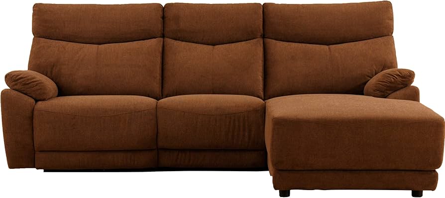 Amazon｜筑波産商 アストラ モーションカウチソファ L BR 総幅 239cm