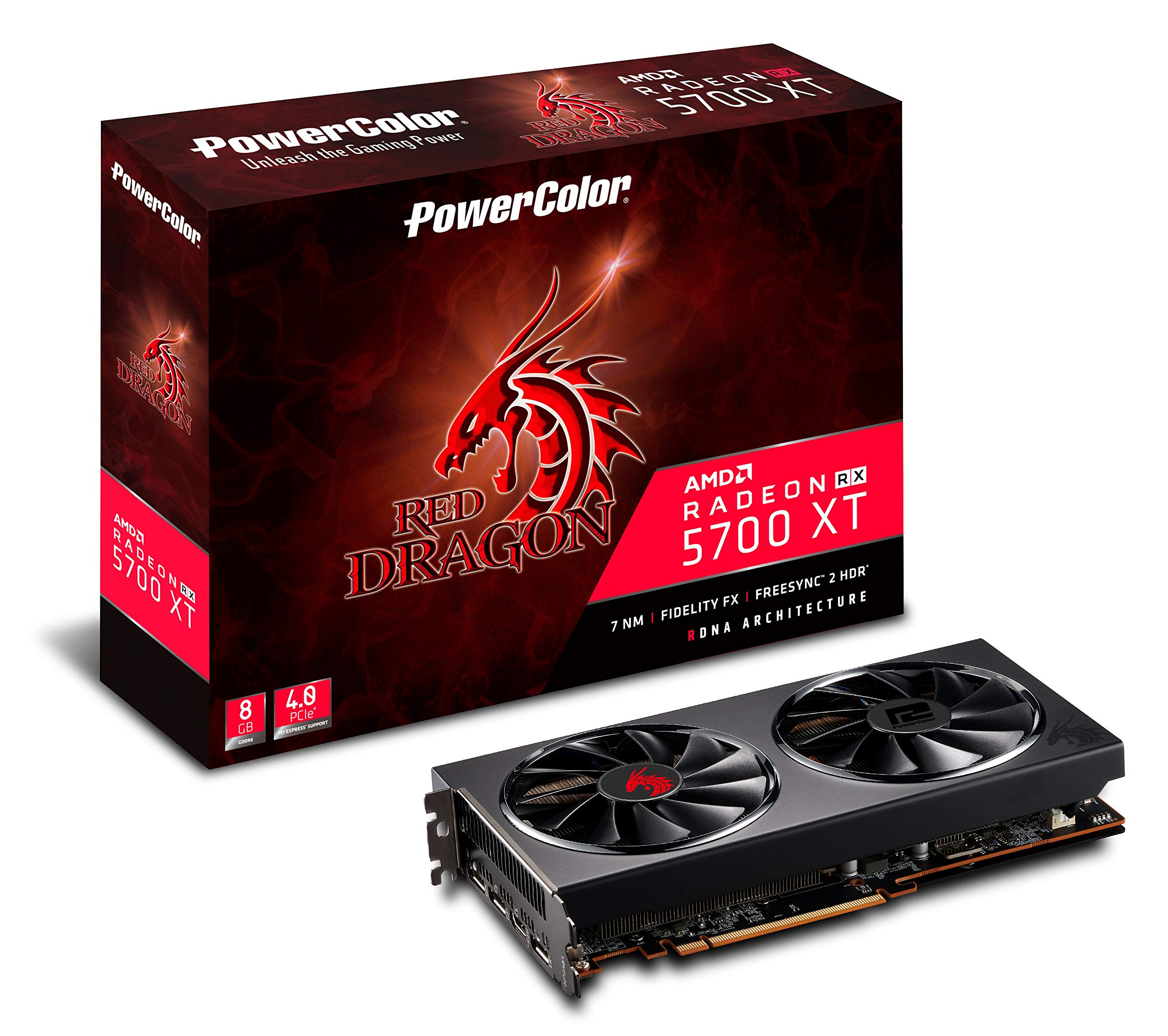 PowerColor Red Dragon AMD Radeon RX 5700 XT 8GB AXRX 5700XT 8GBD6