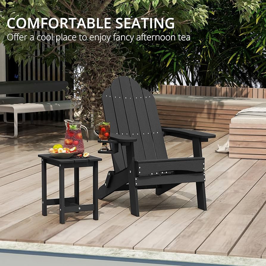 Amazon.com : LUE BONA Folding Adirondack Chair Set of 2 with