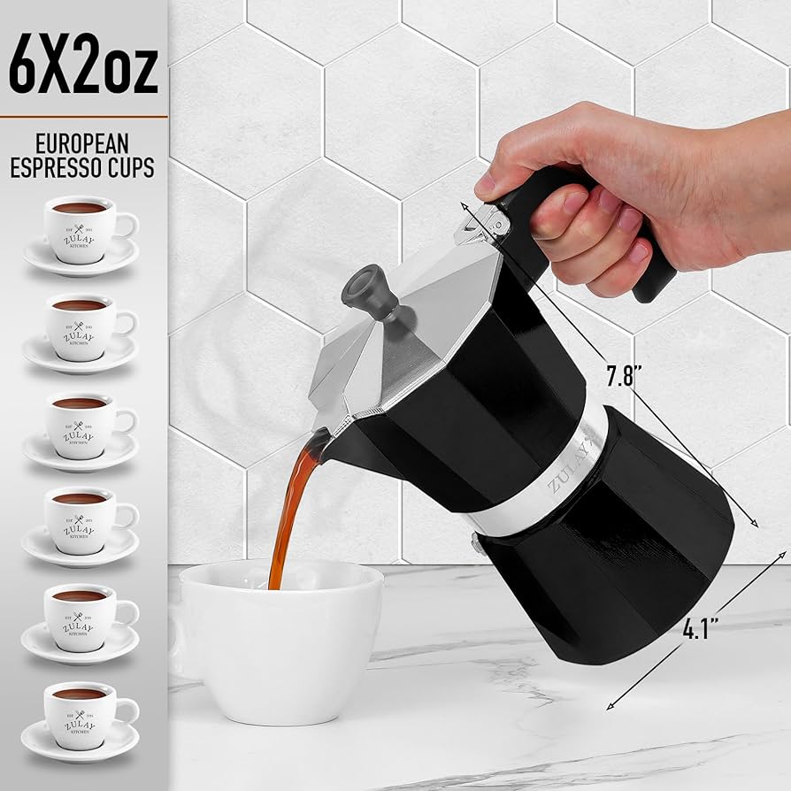 Amazon.com: Zulay Moka Pot Espresso Stovetop Coffee Maker - Leak