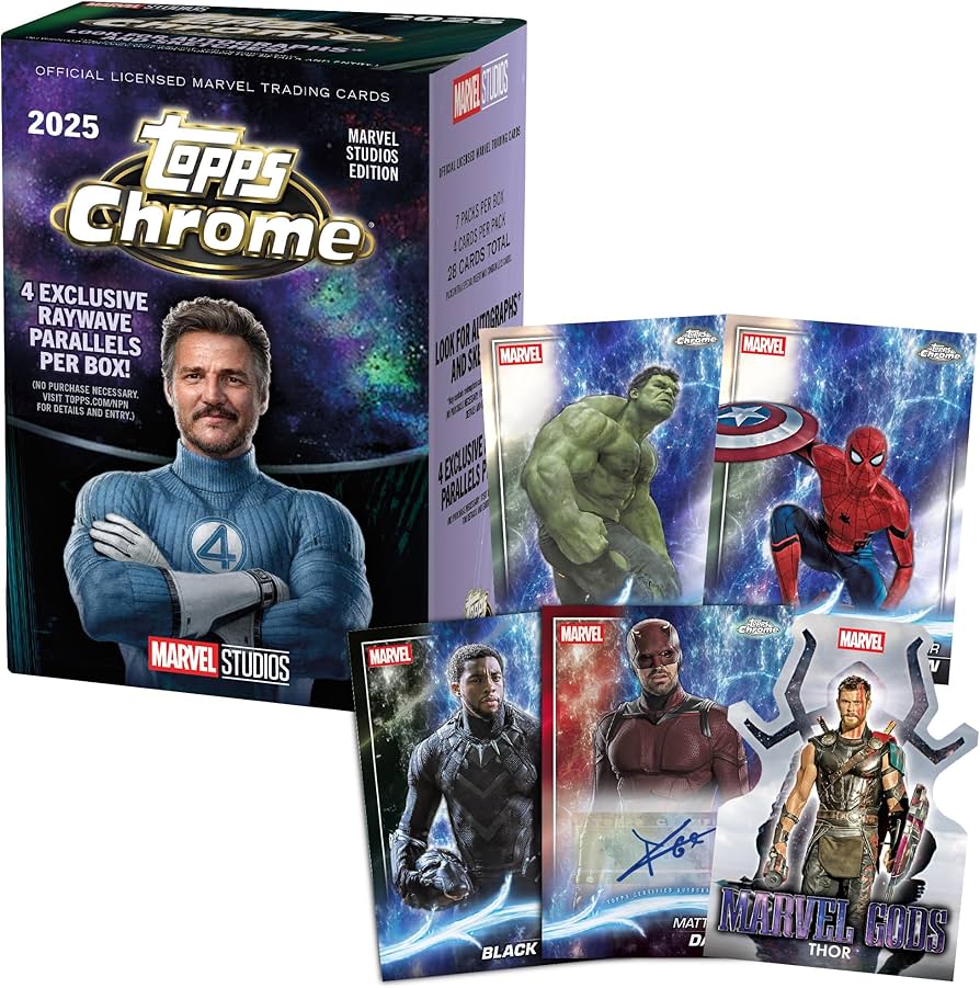 Amazon.co.jp: 2025 Topps Marvel Studios Chrome - 工場出荷時密封