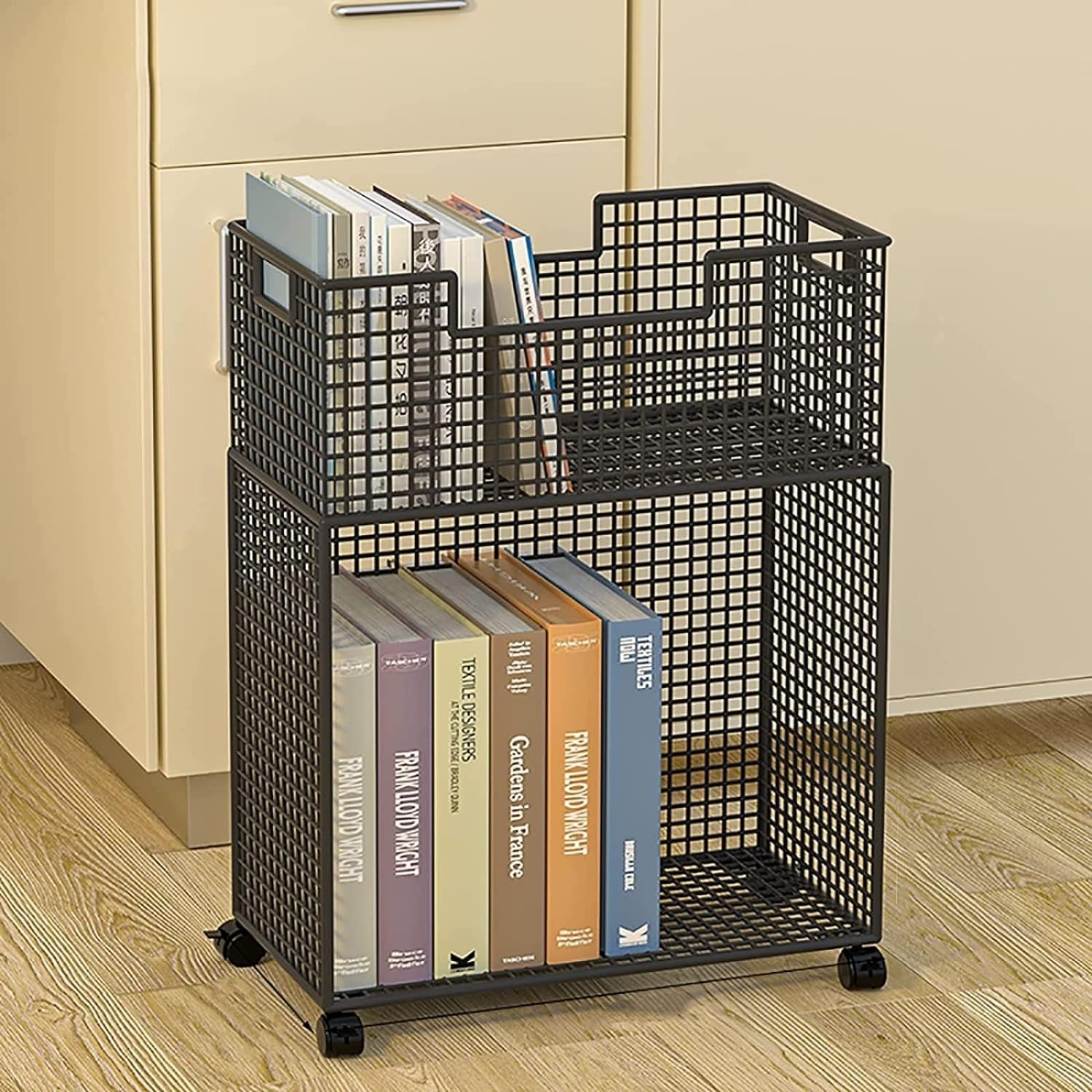 Amazon | 教科書収納棚 キャスター付き本棚ブックスタンド 置物棚 組立