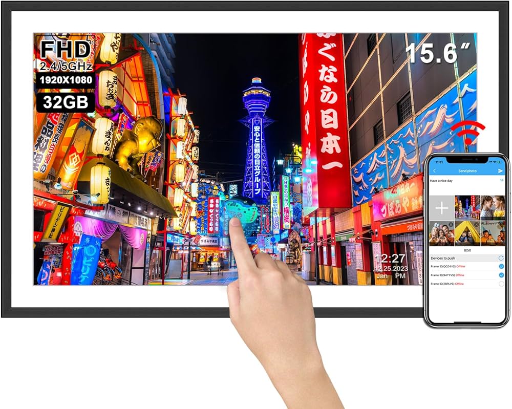 Amazon | デジタルフォトフレーム、15.6インチ大型デジタルフォト