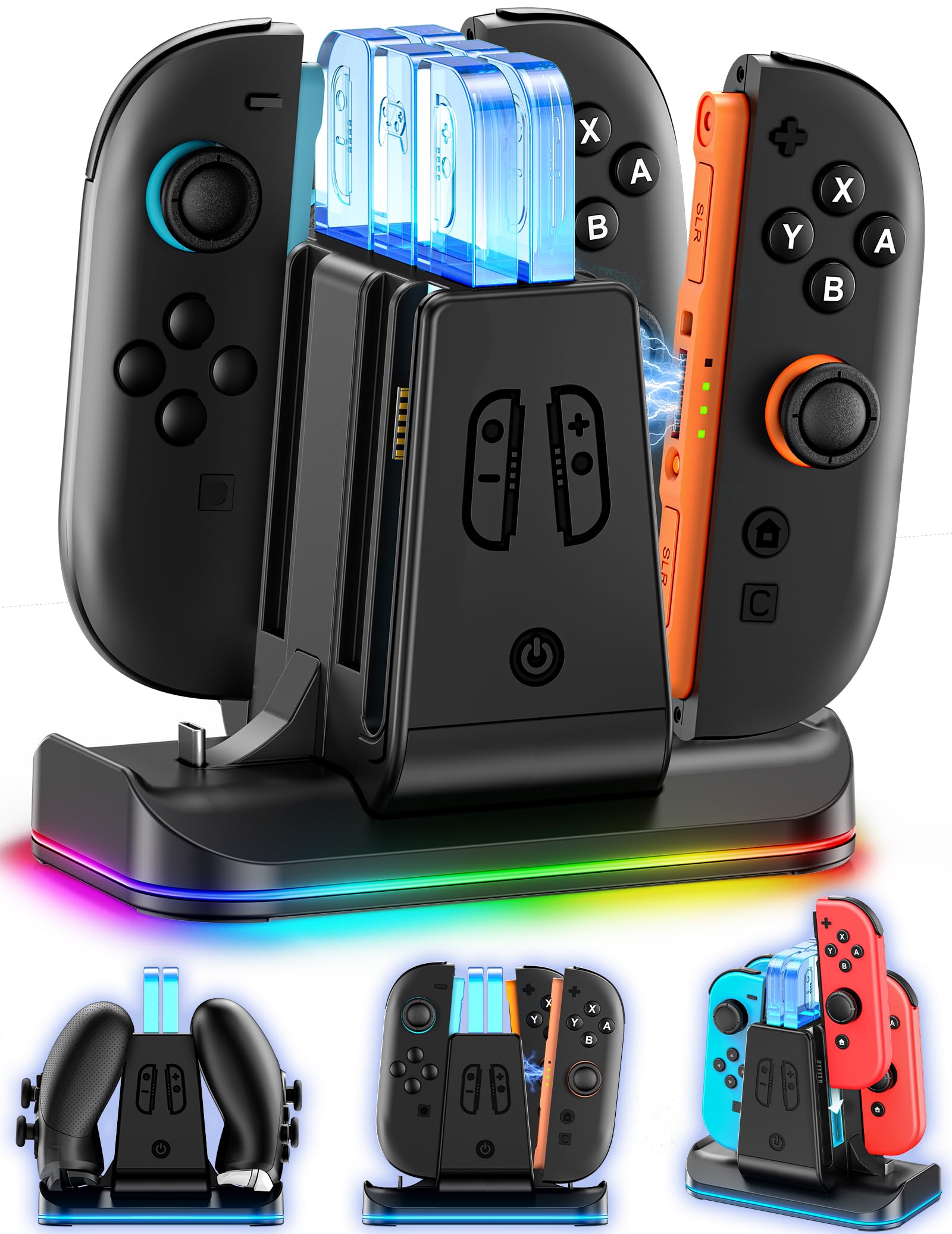 Amazon.co.jp: Switch 1/2 Joy-Con Pro コントローラー 充電 スタンド