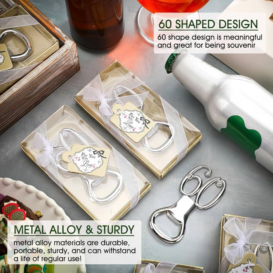 Amazon.co.jp: 24個 シルバー 栓抜きセット 50歳の誕生日パーティーの