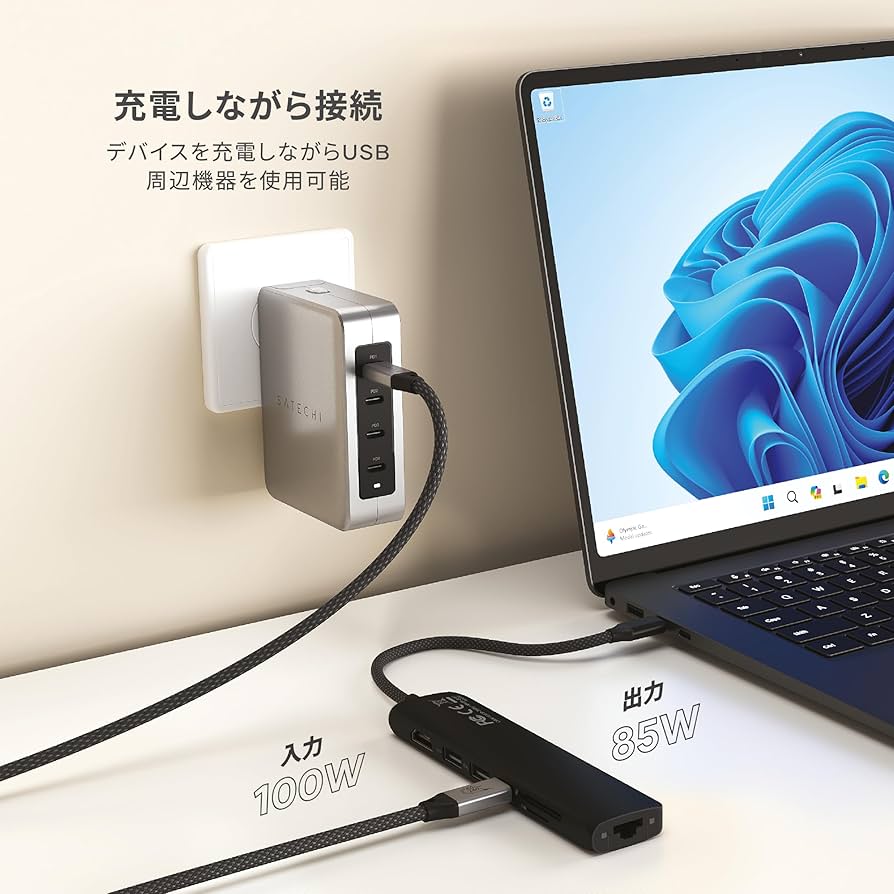 Amazon | SATECHI 7 in 1 USB-C スリムプラス マルチポートアダプター