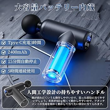 Amazon | 【2026最新進化・効率300％向上】筋膜リリースガン ハンディ