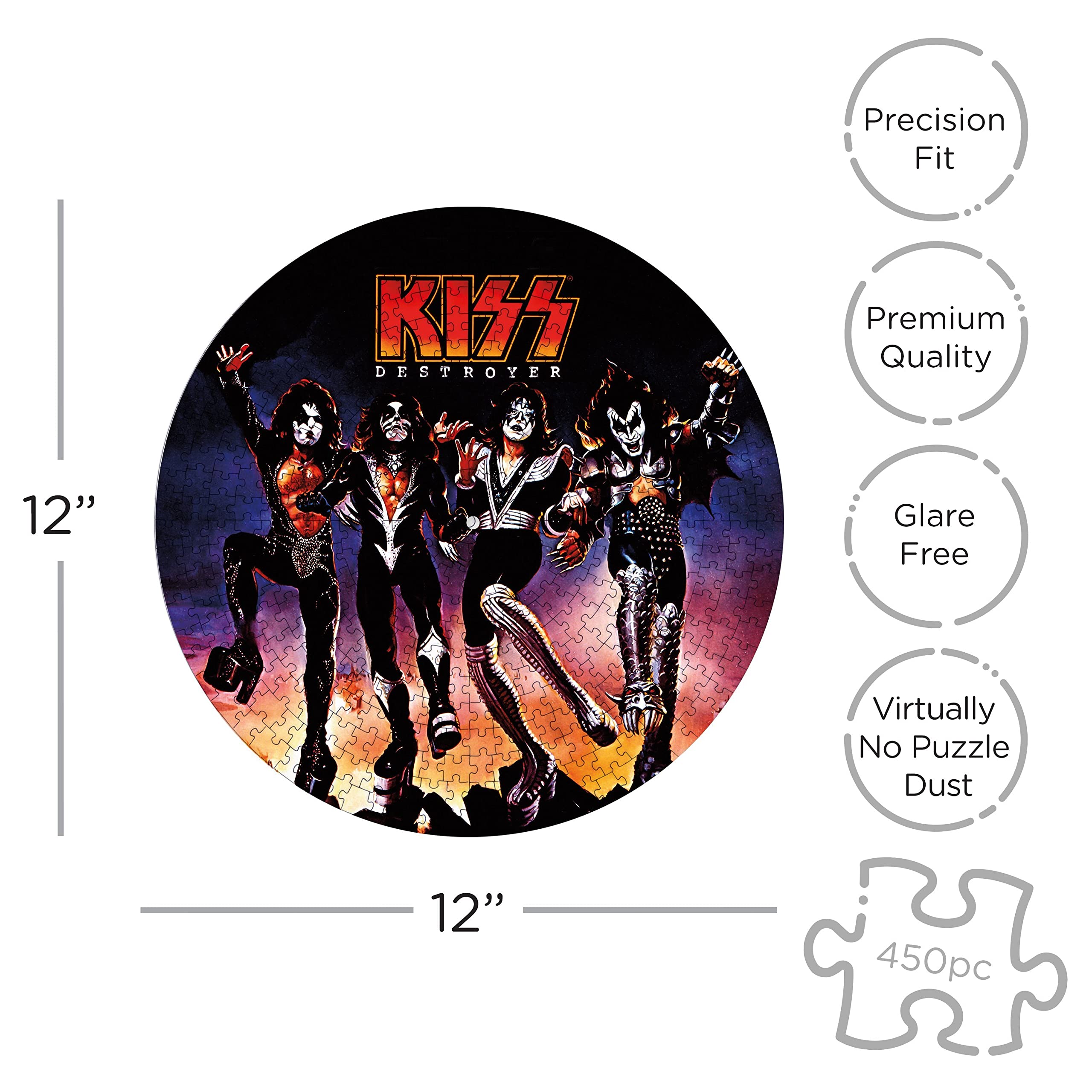 Amazon.com: KISS Destroyer 450pc Picture Disc Puzzle : Kiss, Paul