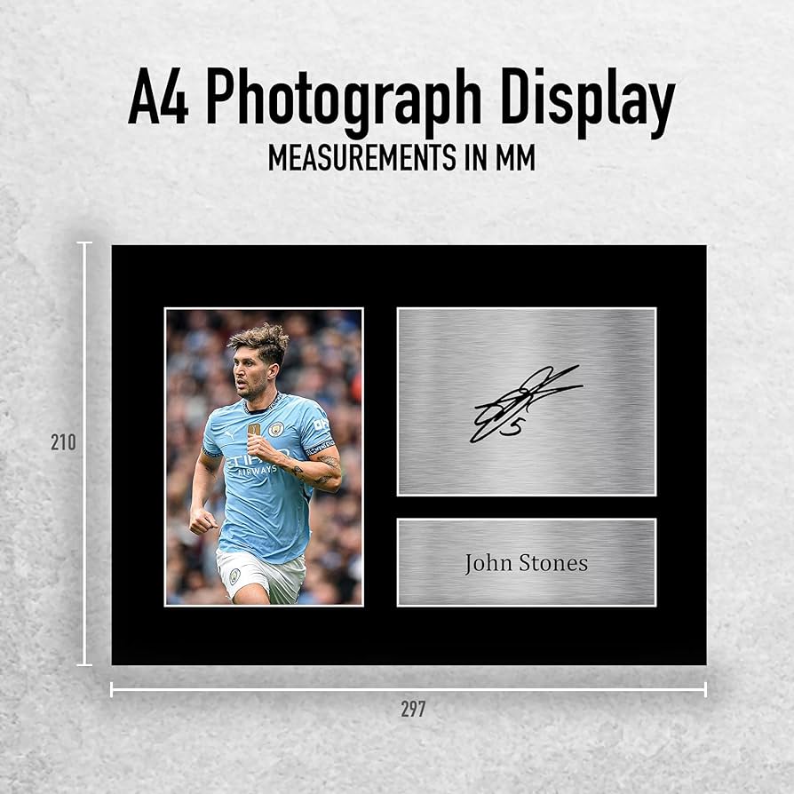 Amazon.co.jp: HWC Trading A4 John Stonesマンチェスターシティギフト