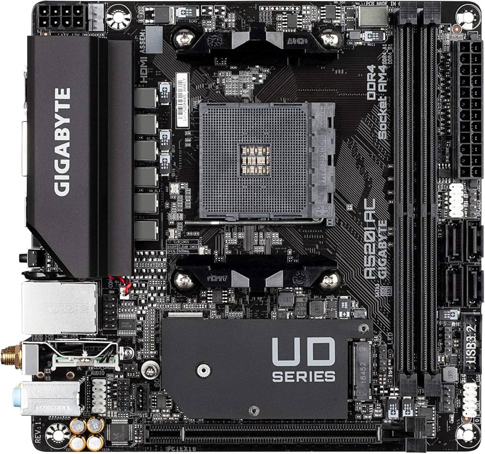 Amazon | GIGABYTE A520I AC マザーボード MiniITX [AMD A520チップ