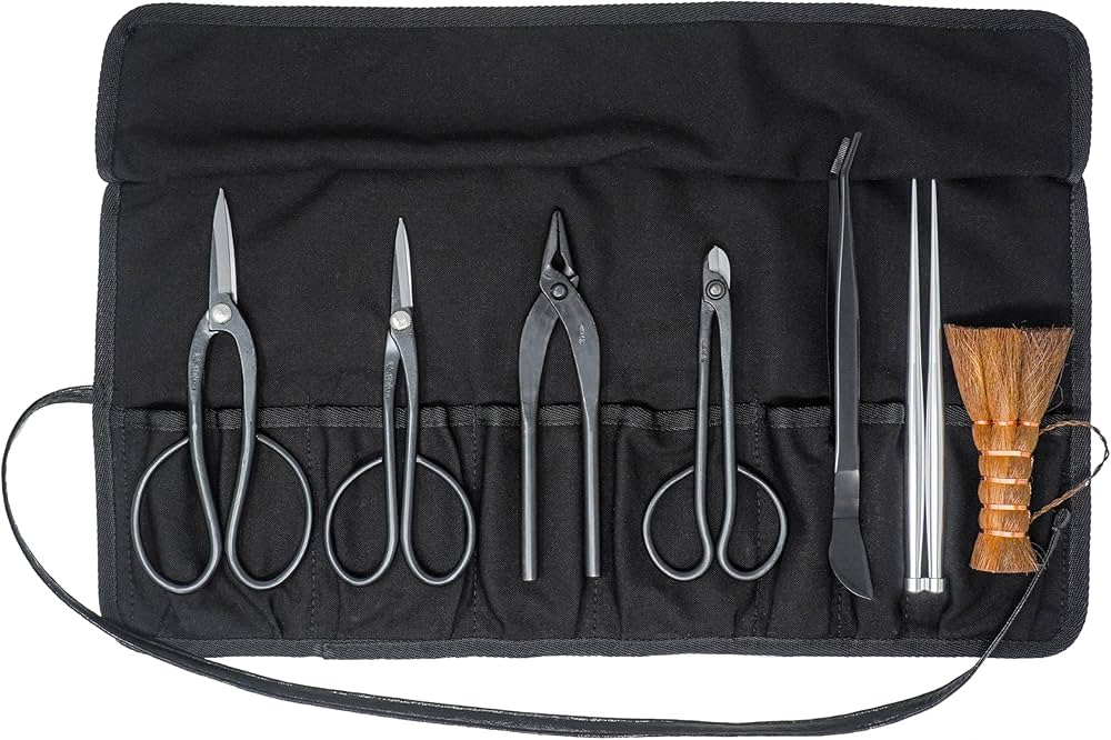 Amazon.co.jp: KAKURI 日本製 盆栽道具セット 7本 日本製 プロ仕様