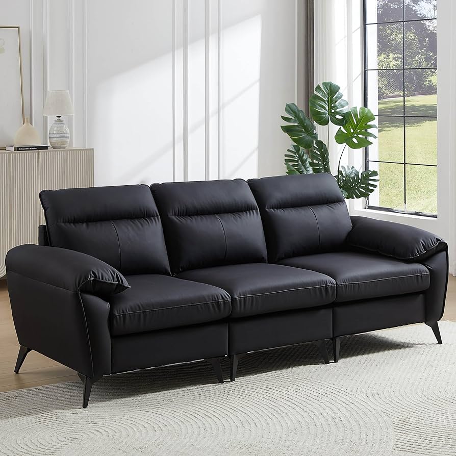 Amazon｜ソファー 3人掛け 幅205cm 3P 北欧 モダン ハイバック PU