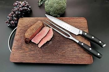 Amazon | カービングナイフとフォークセット - 8インチのカービング