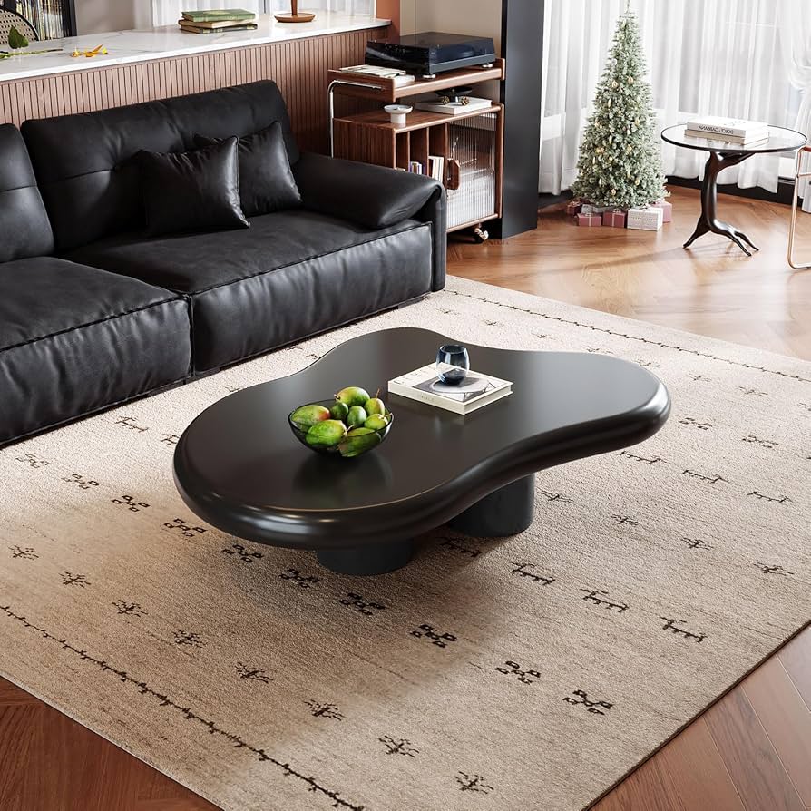 Amazon｜クラウドコーヒーテーブル,リビングルームの黒いコーヒー
