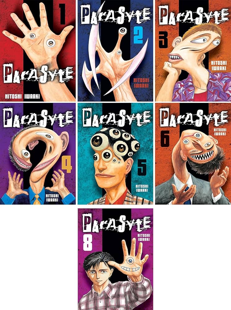 Parasyte Complete 7 Book Collection Vol 1-6 & 8 by Iwaaki Hitoshi