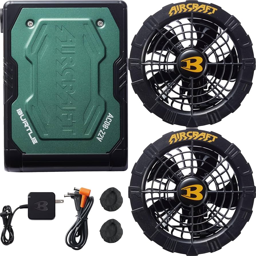 Amazon.co.jp: [バートル] 黒ファン+22Vバッテリーセット AC08+AC08-1