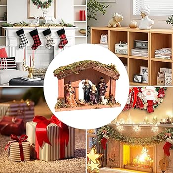 Amazon.co.jp: 馬小屋付きキリスト降誕セット | キリスト降誕のシーン