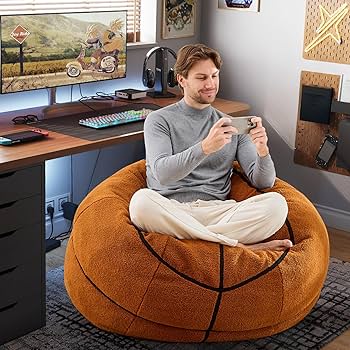 Amazon.co.jp: スポーツバスケットボールビーンバッグチェア - 大人と