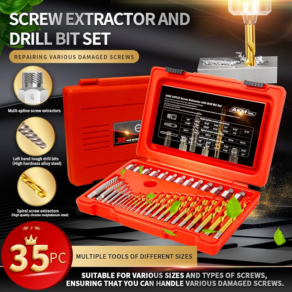 Amazon.co.jp: AKM スクリューエキストラクター ドリルビットセット