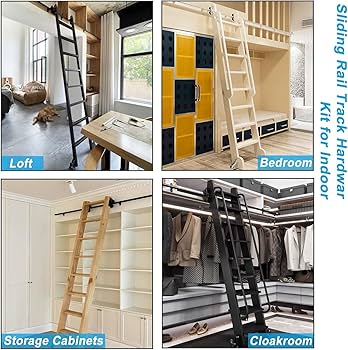 Amazon.co.jp: 頑丈なローリング式図書館用はしごキット | スライド