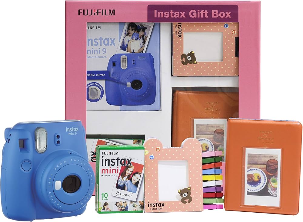 Buy Fujifilm Instax Mini 9 Instant Camera (Cobalt Blue) Gift Box