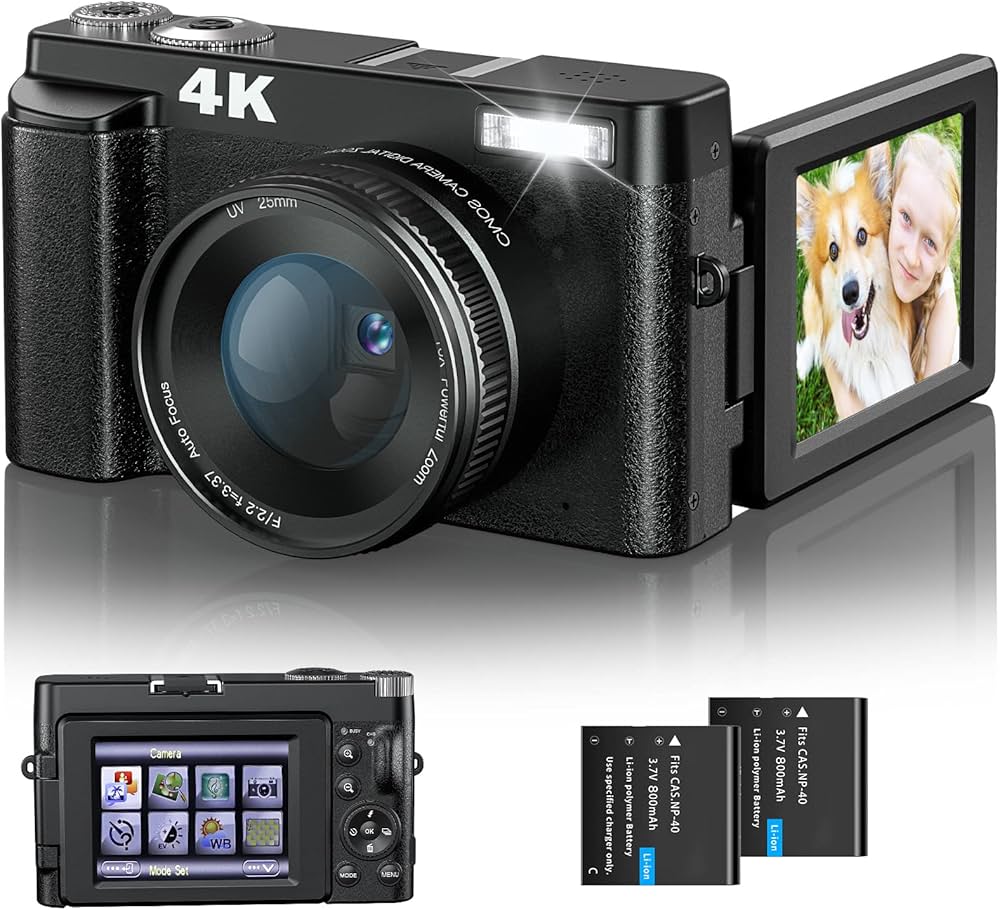 Amazon | Femivo 4K デジカメ デジタルカメラ オートフォーカス 4800万