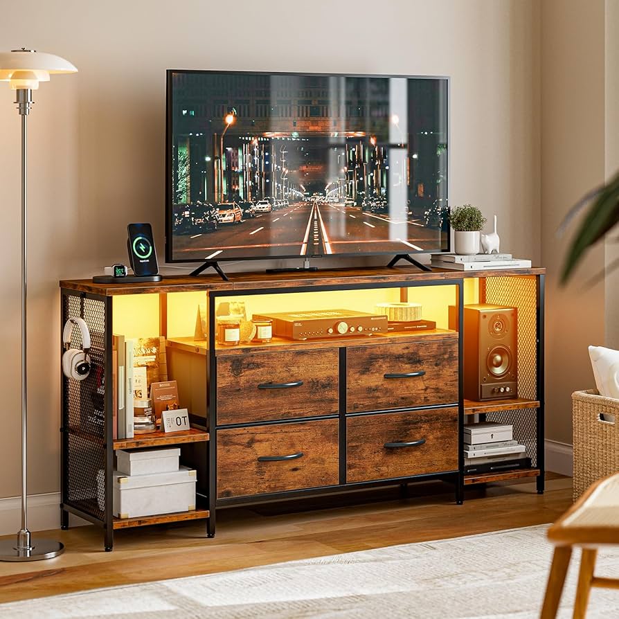 Amazon｜IKIFLY テレビ台 テレビボード 収納チェストロータイプ棚付き