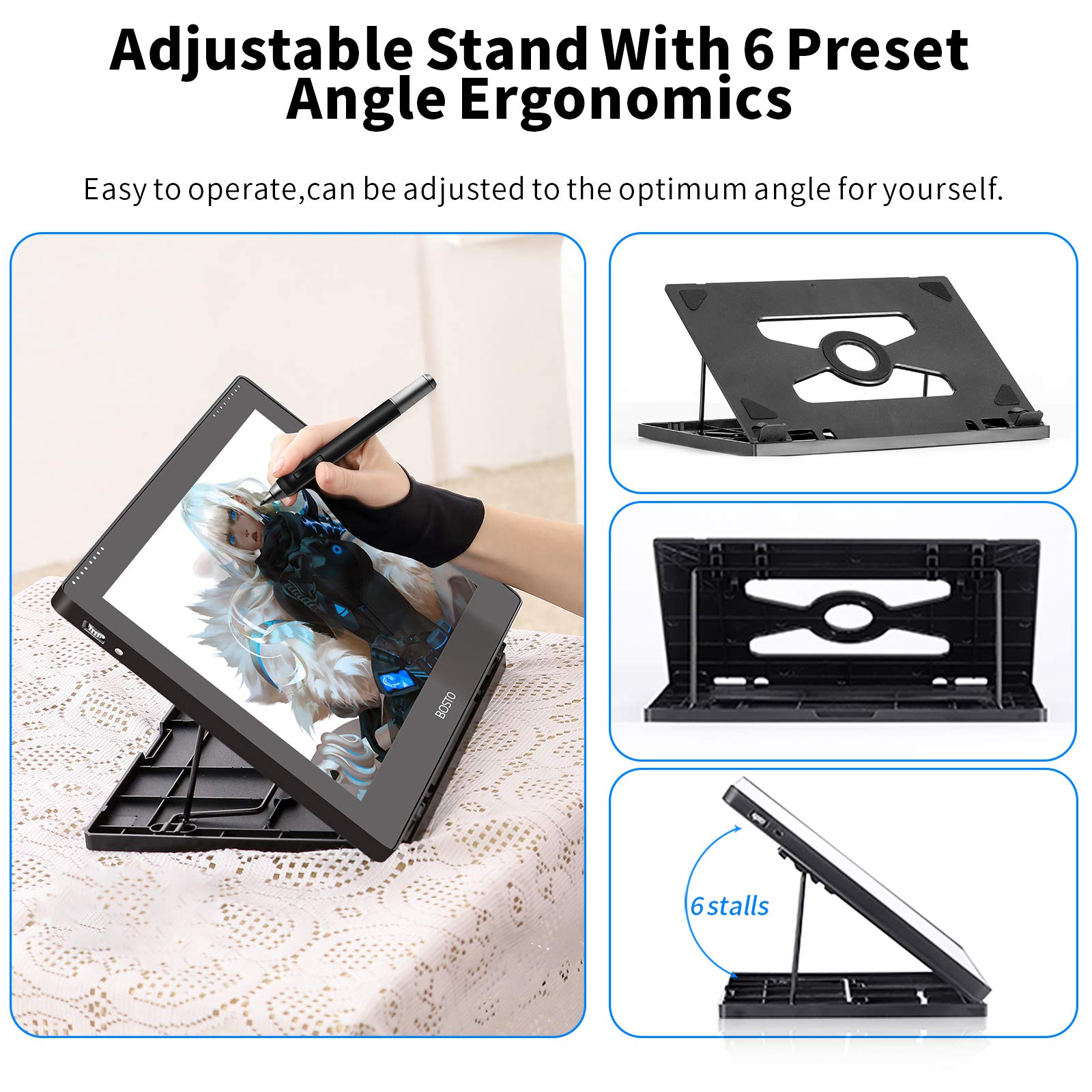 Amazon | BOSTO ドローイングタブレット スクリーン付き 15.6インチ