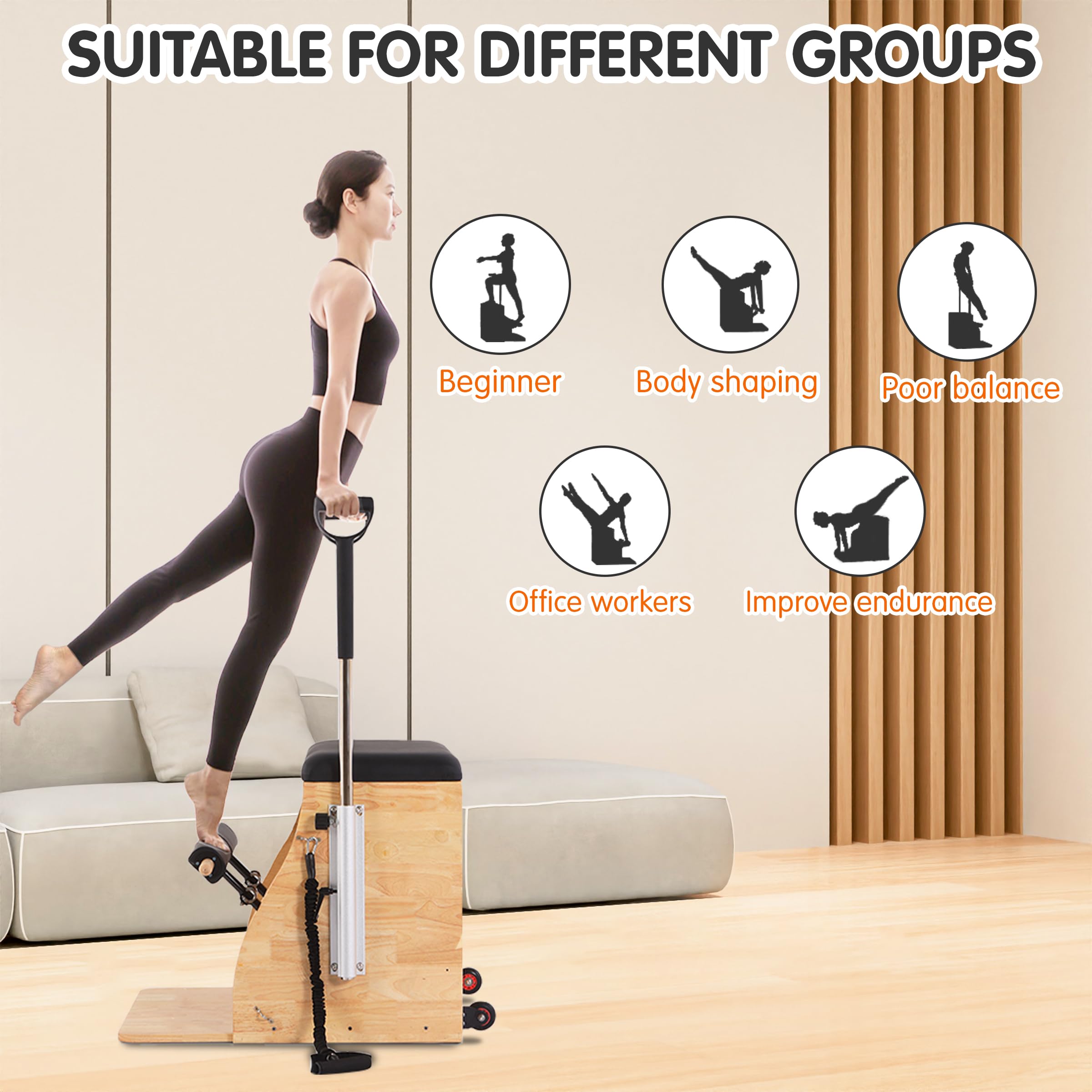 Amazon.co.jp: ピラティスチェア ピラティスリフォーマーマシン 自宅用