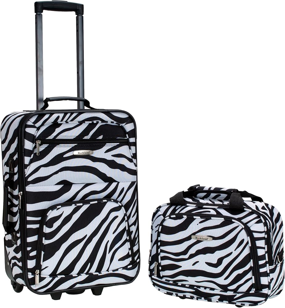 Amazon.com: Rockland Fashion Softside Upright Luggage Set