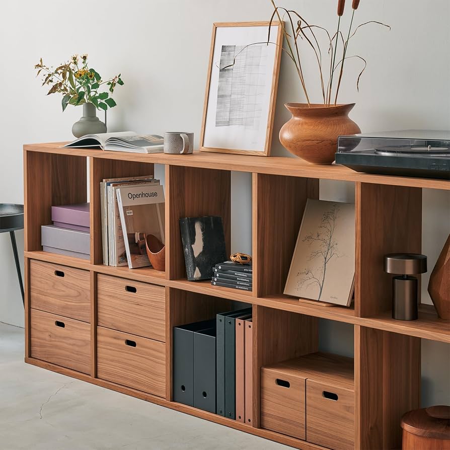 Amazon｜無印良品 スタッキングシェルフセット・5段・オーク材 幅82