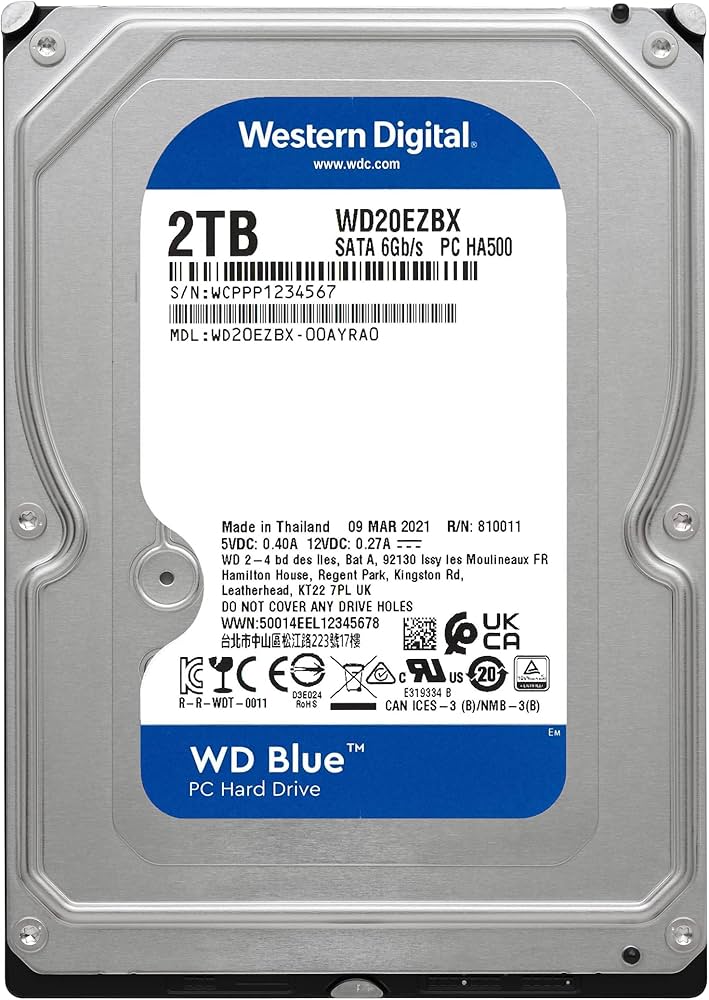 Amazon.co.jp: Western Digital WD Blue Internal Hard Drive 2TB SMR