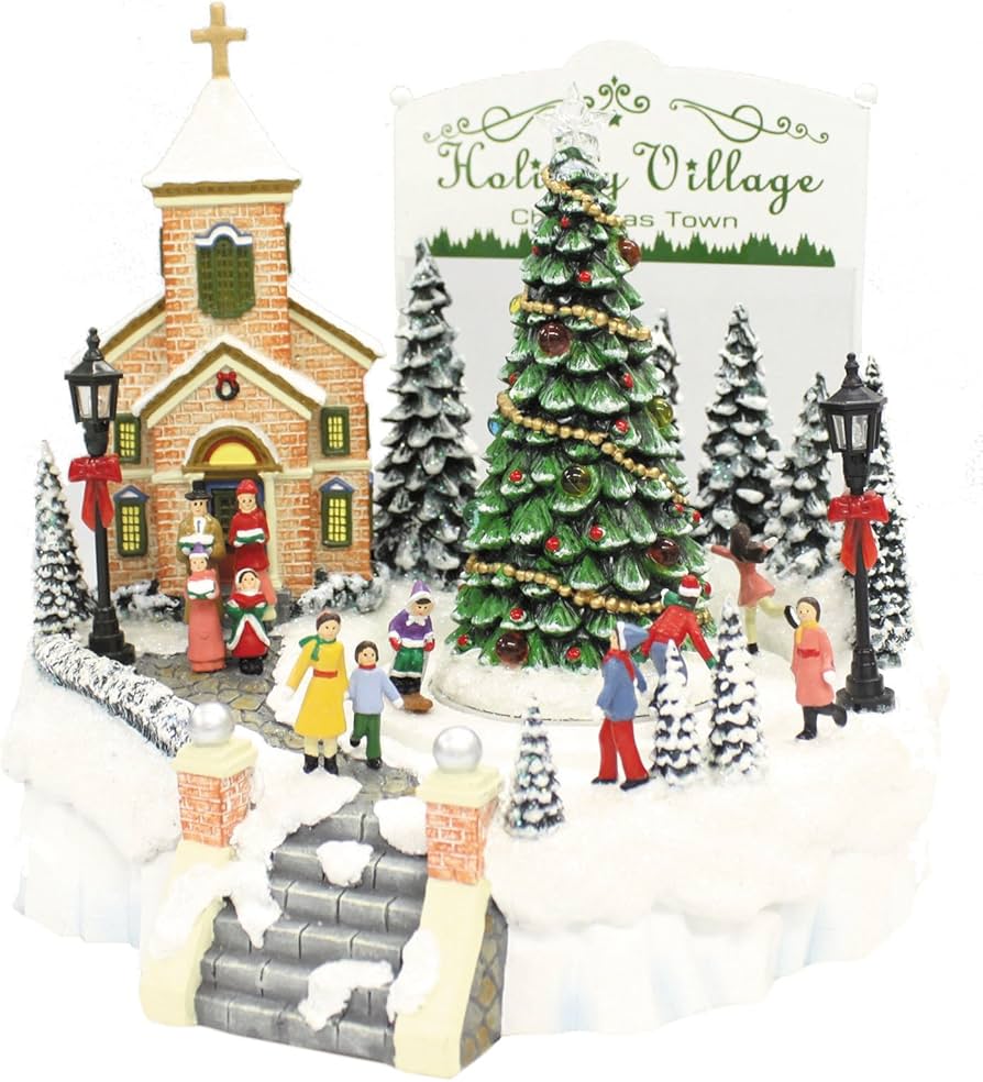 函館クリスマスファクトリー オルゴール LED付 美品 Amazon.co.jp