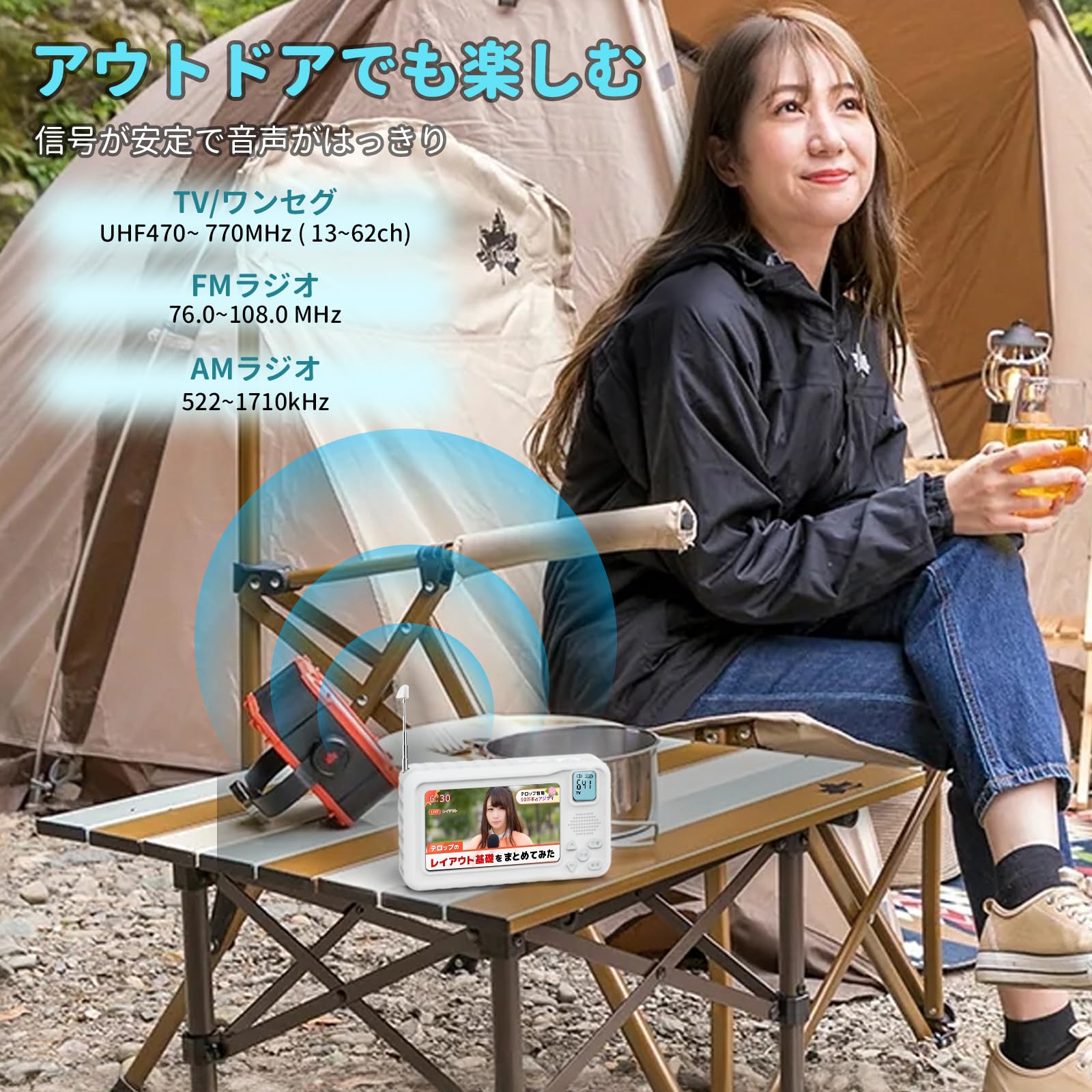 Amazon.co.jp: 【2024年発売】 ポータブルテレビ・4.3ンチ多機能