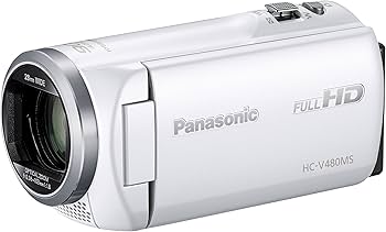 Amazon.co.jp: Panasonic HC-V480MS-W HD Video Camera, 32GB, High